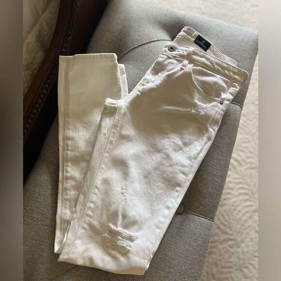 AG Adriano Goldschmied The Stilt Cigarette Leg Distressed Jeans 26R - Picture 5 of 10